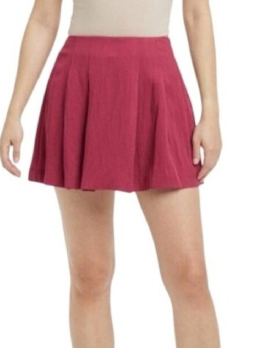 NWT A New Day Pleated Mini Skort Burgundy Size 12